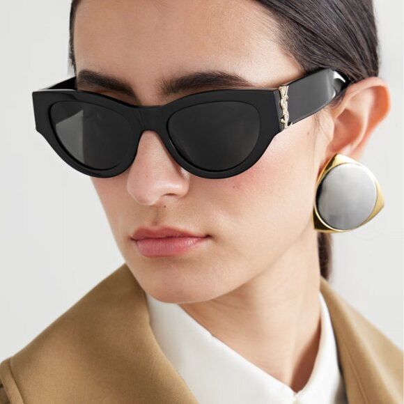 BRAND NEW NWT SAINT LAURENT EYEWEAR YSL oversized cat-eye acetate sunglasses main image 6